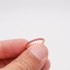 CRIERI Classic Eternity Ring Band In 18Kt Yellow Gold With 1.01 Cwt Red Rubies