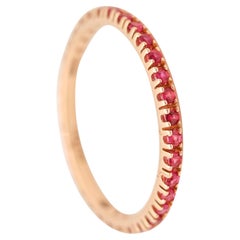 CRIERI Classic Eternity Ring Band In 18Kt Yellow Gold With 1.01 Cwt Red Rubies