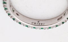 CRIERI Eternity Classic Ring Band In 18Kt White Gold & 1.25 Cwt Colombian