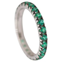 CRIERI Eternity Classic Ring Band In 18Kt White Gold & 1.25 Cwt Colombian