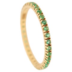 CRIERI Eternity Modern Ring-Band In 18Kt Yellow Gold & 0.75 Cwt Colombian