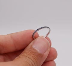 CRIERI-MILANO Classic Eternity Ring Band In 18Kt White-Gold & 0.76 Cwt Sapphires