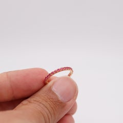 CRIERI-MILANO Classic Eternity Ring Band In 18Kt Yellow Gold With 0.87 Ct Rubies