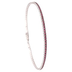 CRIERI Riviera Bracelet In 18Kt White Gold With 1.52 Cwt Vivid Red Rubies