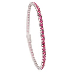 CRIERI Riviera Bracelet In 18Kt White Gold With 3.84 Cwt Vivid Red Rubies