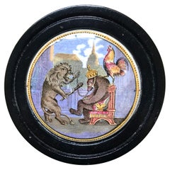 Crimean War Commemorative Prattware Decorative Lid