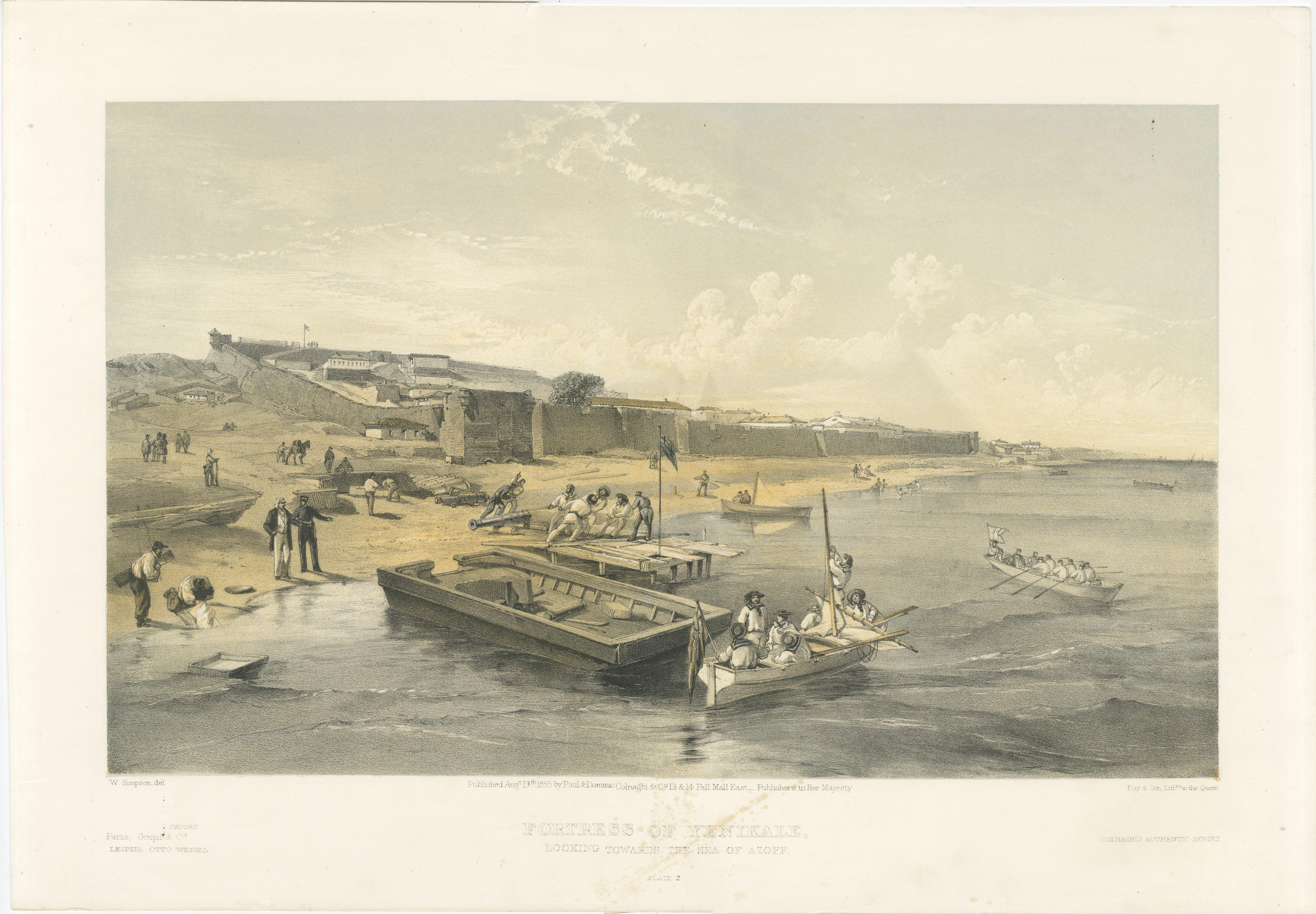 Crimean War Lithograph Collection: Eight Views of Sevastopol Surroundings, 1855 For Sale 4