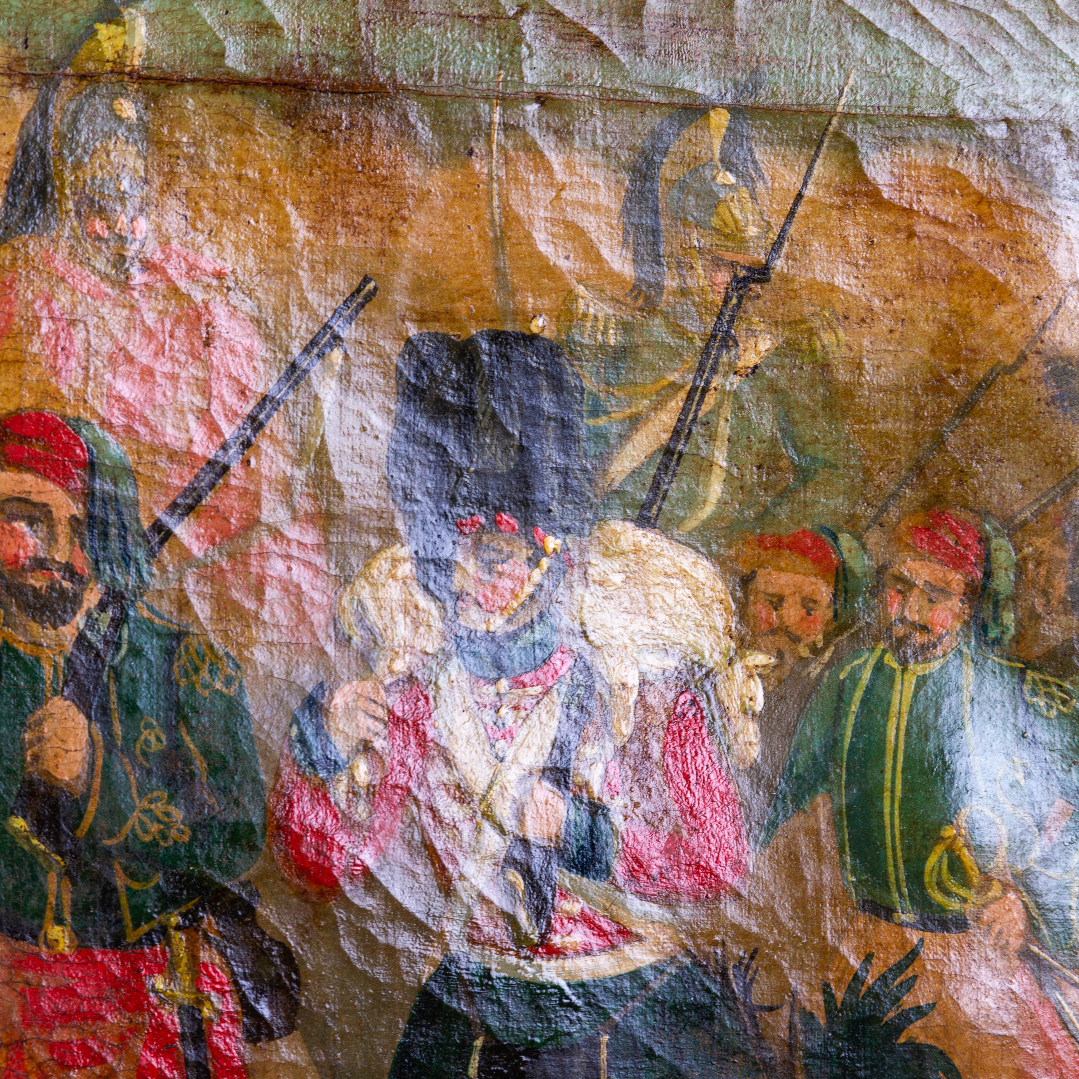 Soldados de la guerra de Crimea Pintura al óleo sobre lienzo Siglo XIX en Bueno estado para la venta en Nottingham, GB