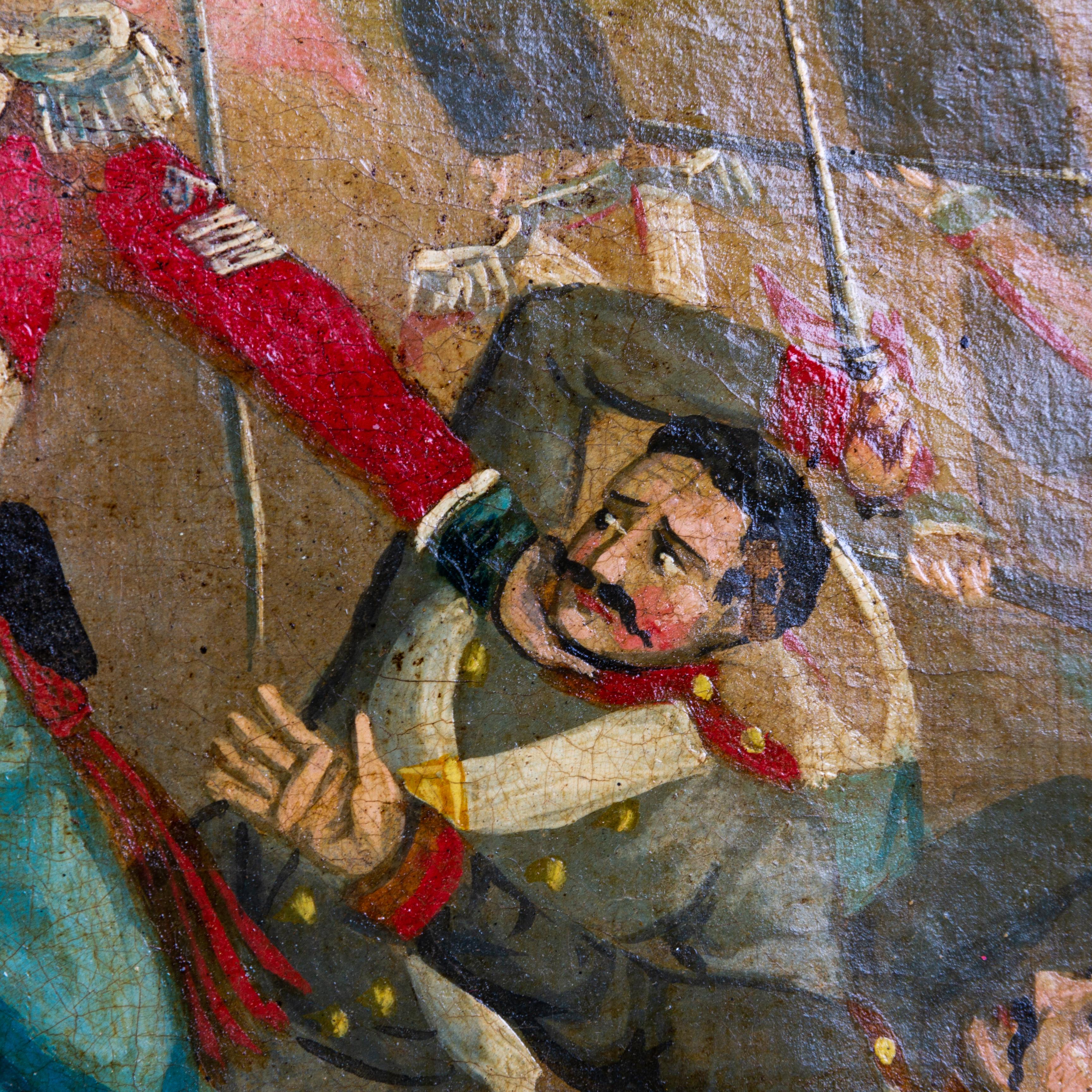 Soldados de la guerra de Crimea Pintura al óleo sobre lienzo Siglo XIX siglo XIX en venta