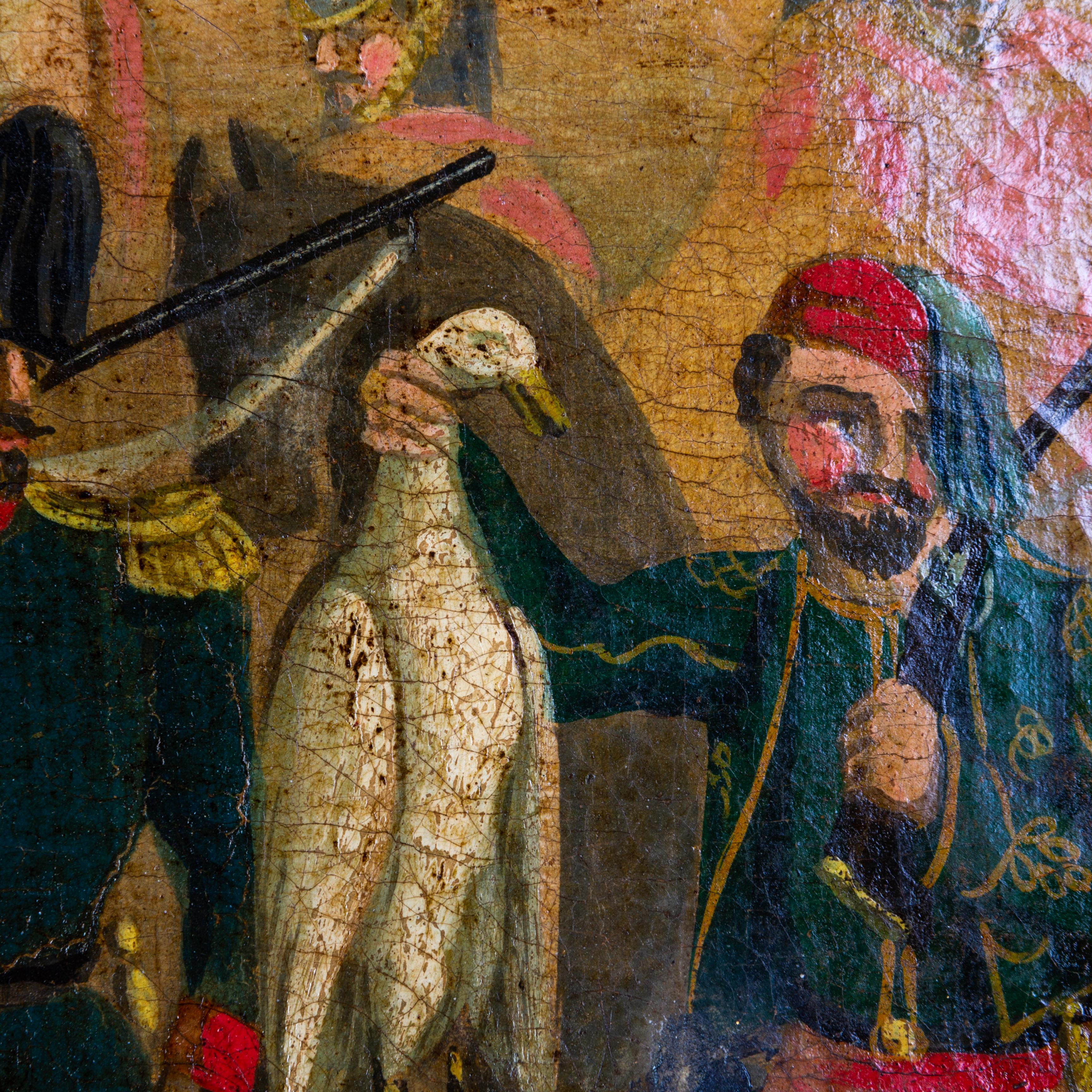 Soldados de la guerra de Crimea Pintura al óleo sobre lienzo Siglo XIX siglo XIX en venta