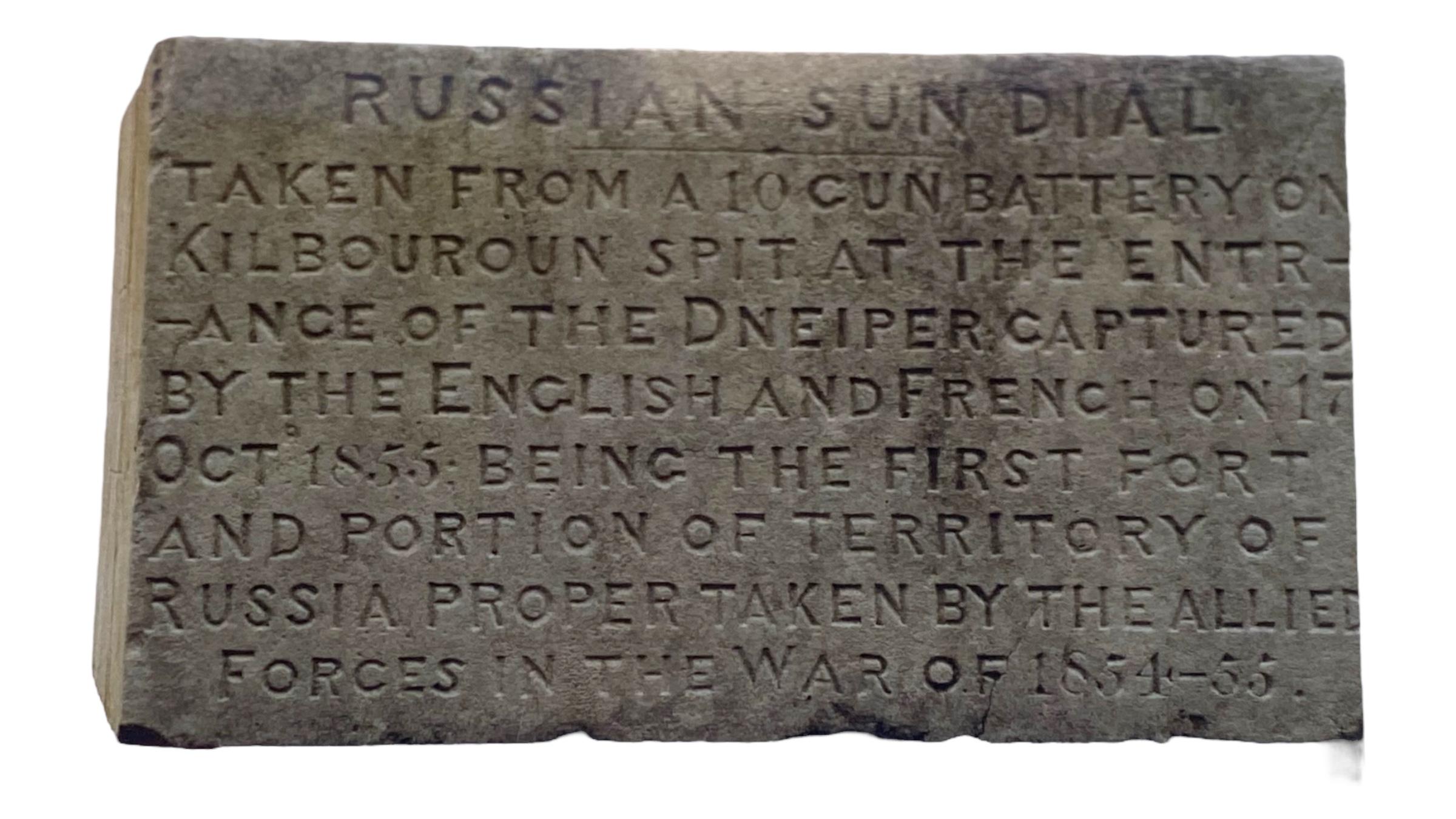 Crimean War Sundial from Kinburn Fort For Sale 1