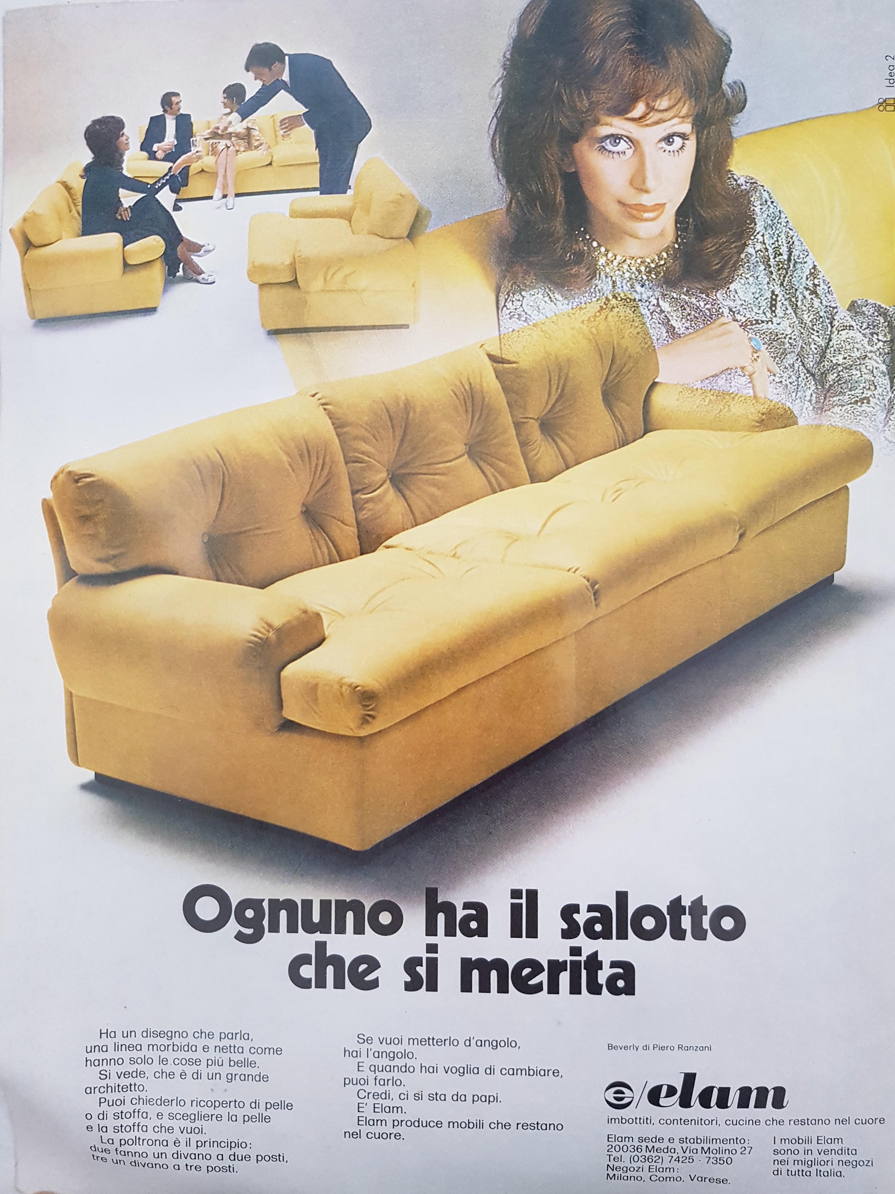 Canapés deux places Crimson Alcantara de Piero Ranzani pour Elam, années 1960, lot de 2 en vente 4