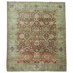 Zabihi Kollektion Crimson Antiker persischer Täbris-Teppich in Zimmergröße