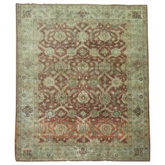 Crimson Vintage Persian Tabriz Room Size Rug