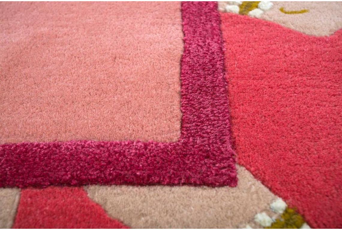 Crimson Charm Cranberry & Cranberry 168x240 cm Handgetufteter Teppich (Indisch) im Angebot
