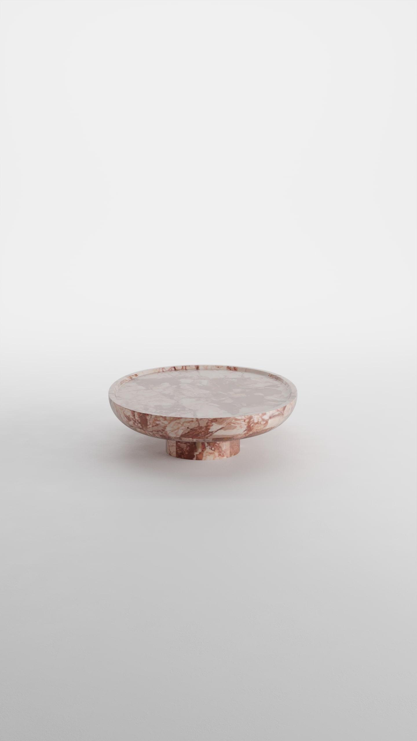 Art Deco Crimson Coffee Table - Breccia Pernice marble For Sale