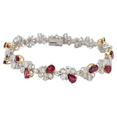 Crimson Halo - Natural Mozambique Pigeon's Blood Rubies set with Rosecut Diamond