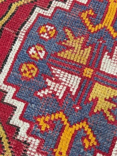 Crimson Red Canakkale • Handmade Vintage Turkish Rug (4'x6') • 1940s Anatolia