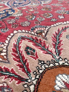 Crimson Red Kayseri • Handmade Vintage Floral Turkish Rug (5'x7')