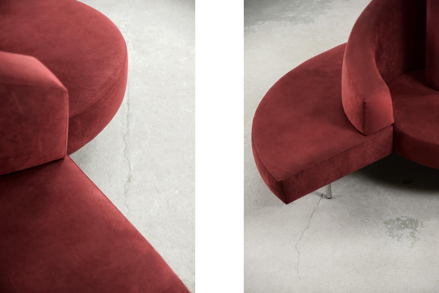 Vintage Modern Crimson Tatlin Sofa by Mario Cananzi&Roberto Semprini for Edra 3