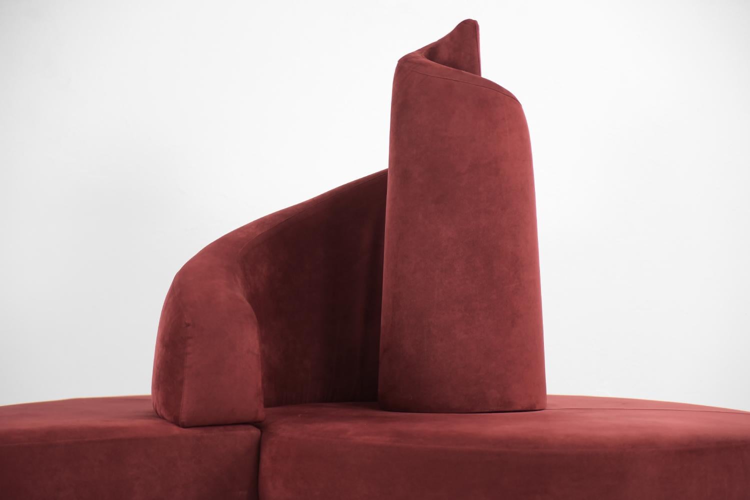 Italian Vintage Modern Crimson Tatlin Sofa by Mario Cananzi&Roberto Semprini for Edra