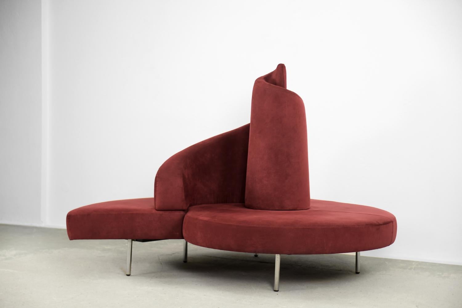 Vintage Modern Crimson Tatlin Sofa by Mario Cananzi&Roberto Semprini for Edra In Good Condition In Warszawa, Mazowieckie