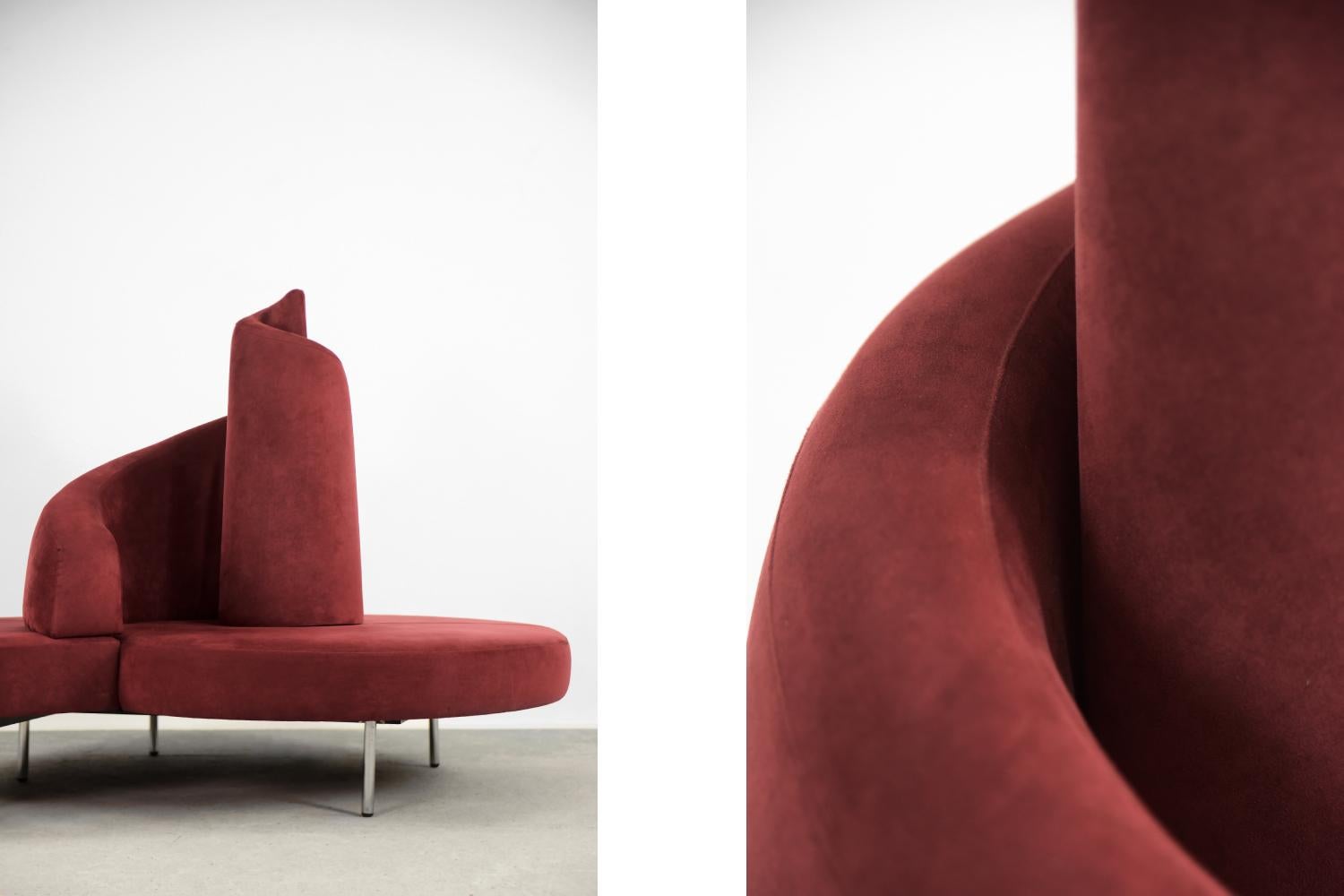 Vintage Modern Crimson Tatlin Sofa by Mario Cananzi&Roberto Semprini for Edra 1