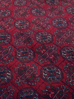 Karminroter turkmenischer Khoja-Roshai-Teppich - • Tribal Handmade Merino Wool Area Rug (7×10)