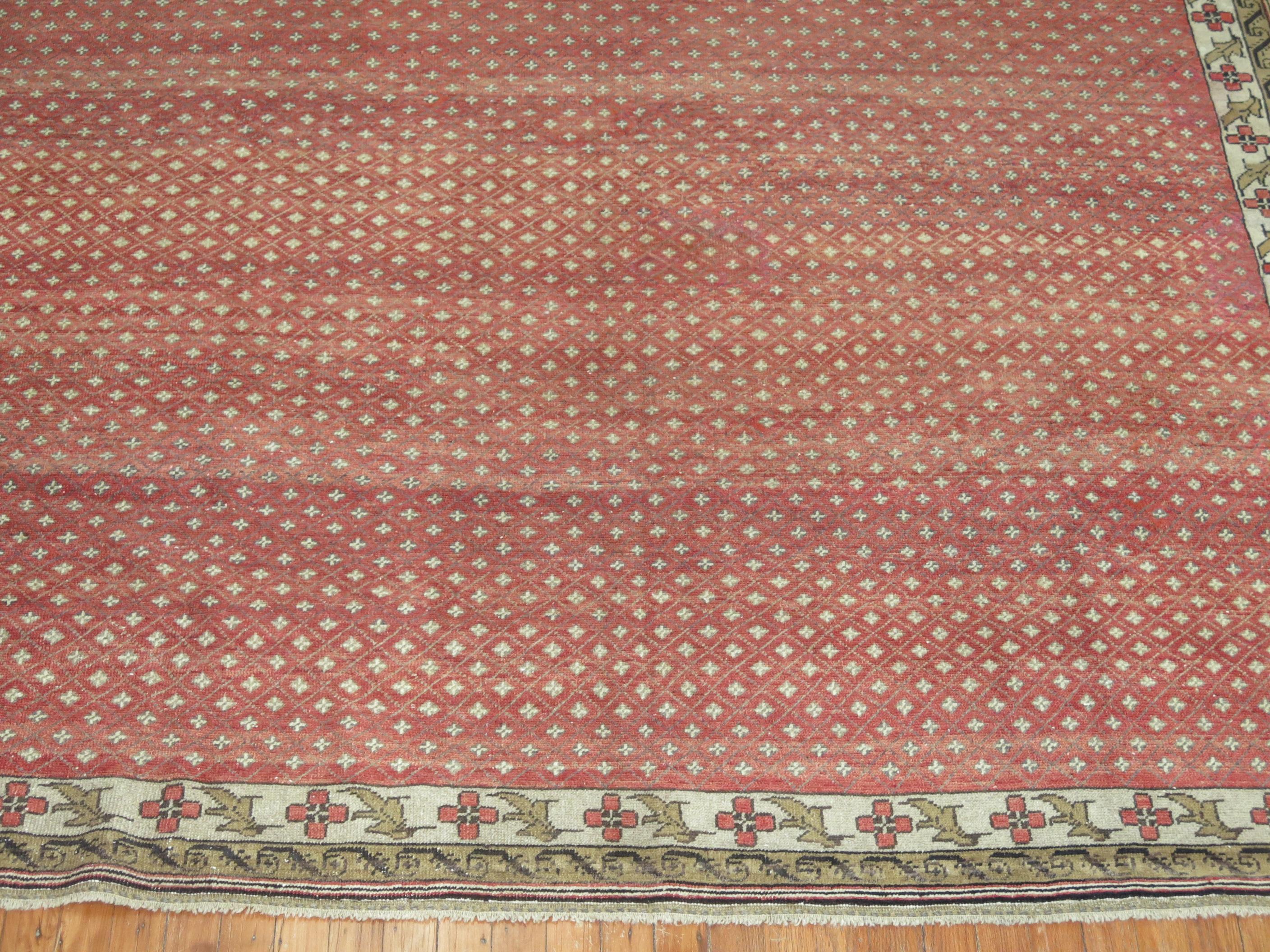 Crimson Vintage Turkish Anatolian Rug In Good Condition For Sale In New York, NY