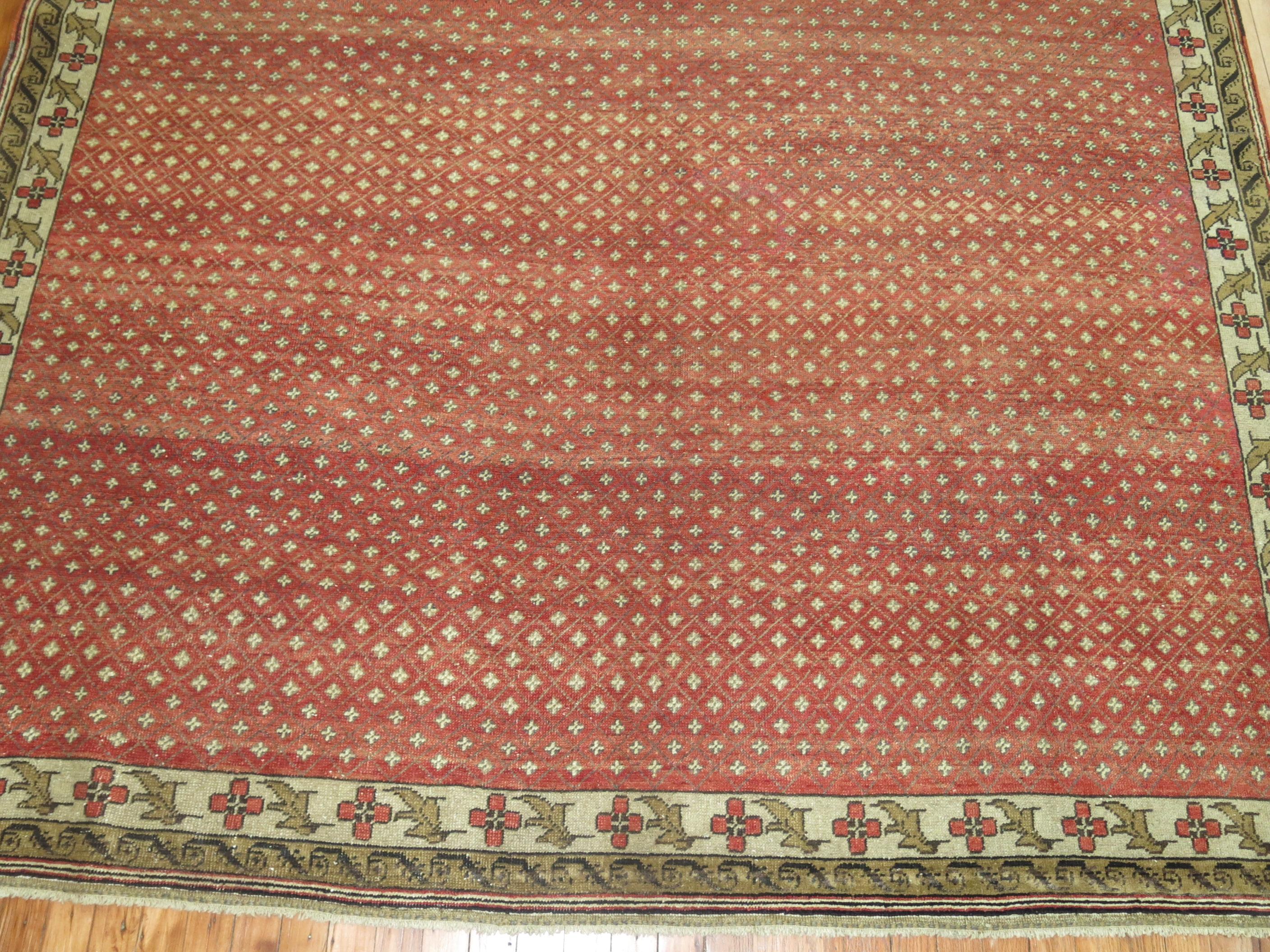 20th Century Crimson Vintage Turkish Anatolian Rug For Sale