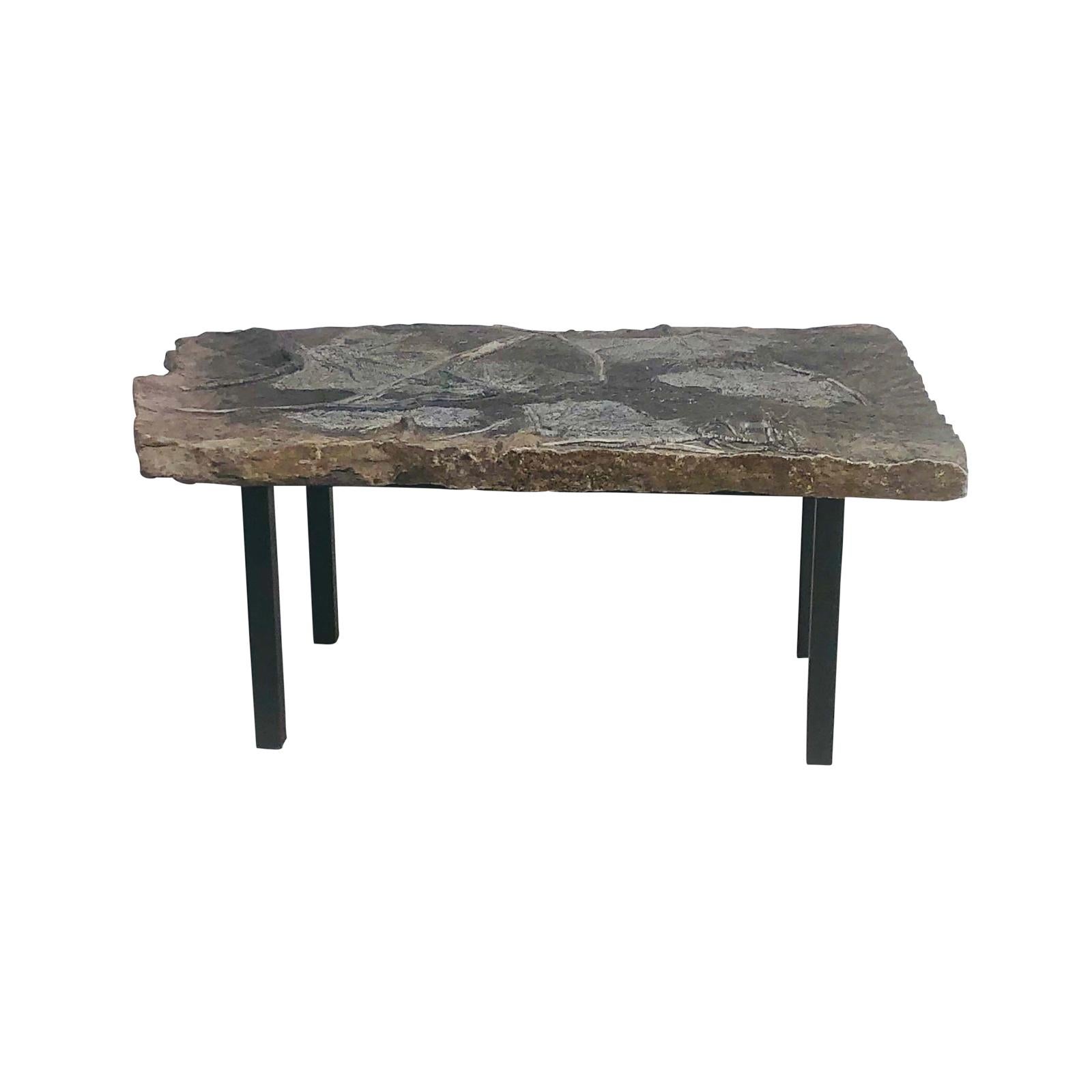International Style Crinoid Fossil Coffee Table