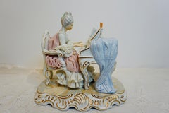 Crinoline Lace Helena Wolfson Dresden Figurine Playing Piano by Candlelight