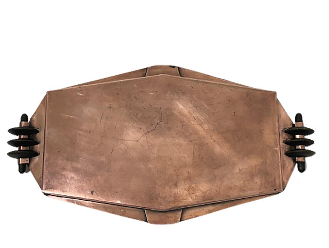 20th Century Cris Agterberg Art Deco Copper Serving Tray, Ca. 1925, the Netherlands