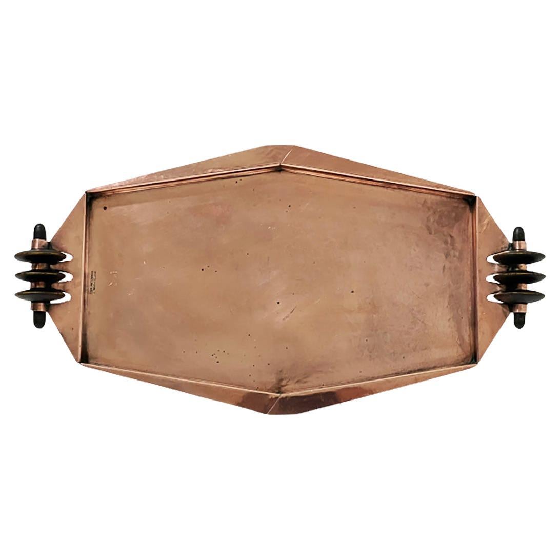 Cris Agterberg Art Deco Copper Serving Tray, Ca. 1925, the Netherlands