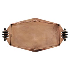 Antique Cris Agterberg Art Deco Copper Serving Tray, Ca. 1925, the Netherlands