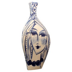 Cris Conde )) Amorphous (hand crafted/painted) signed ceramic vase (55x23x21cm)