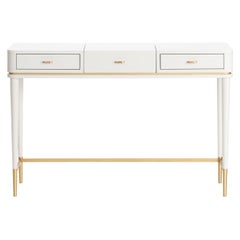 Cris dressing table with Antique Brass Feet and Handles