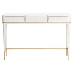 CRIS dressing table with Antique Brass Feet and Handles