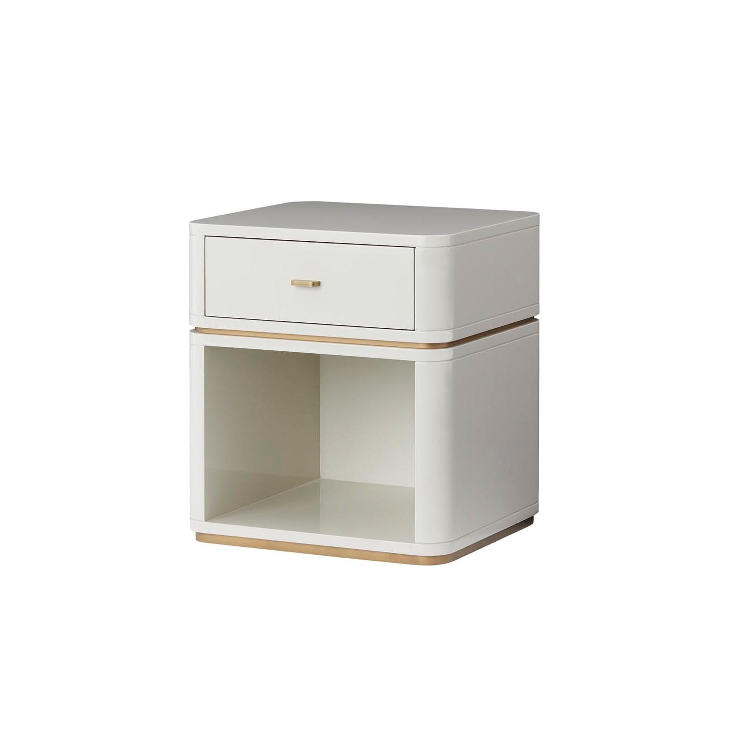 modern white nightstand