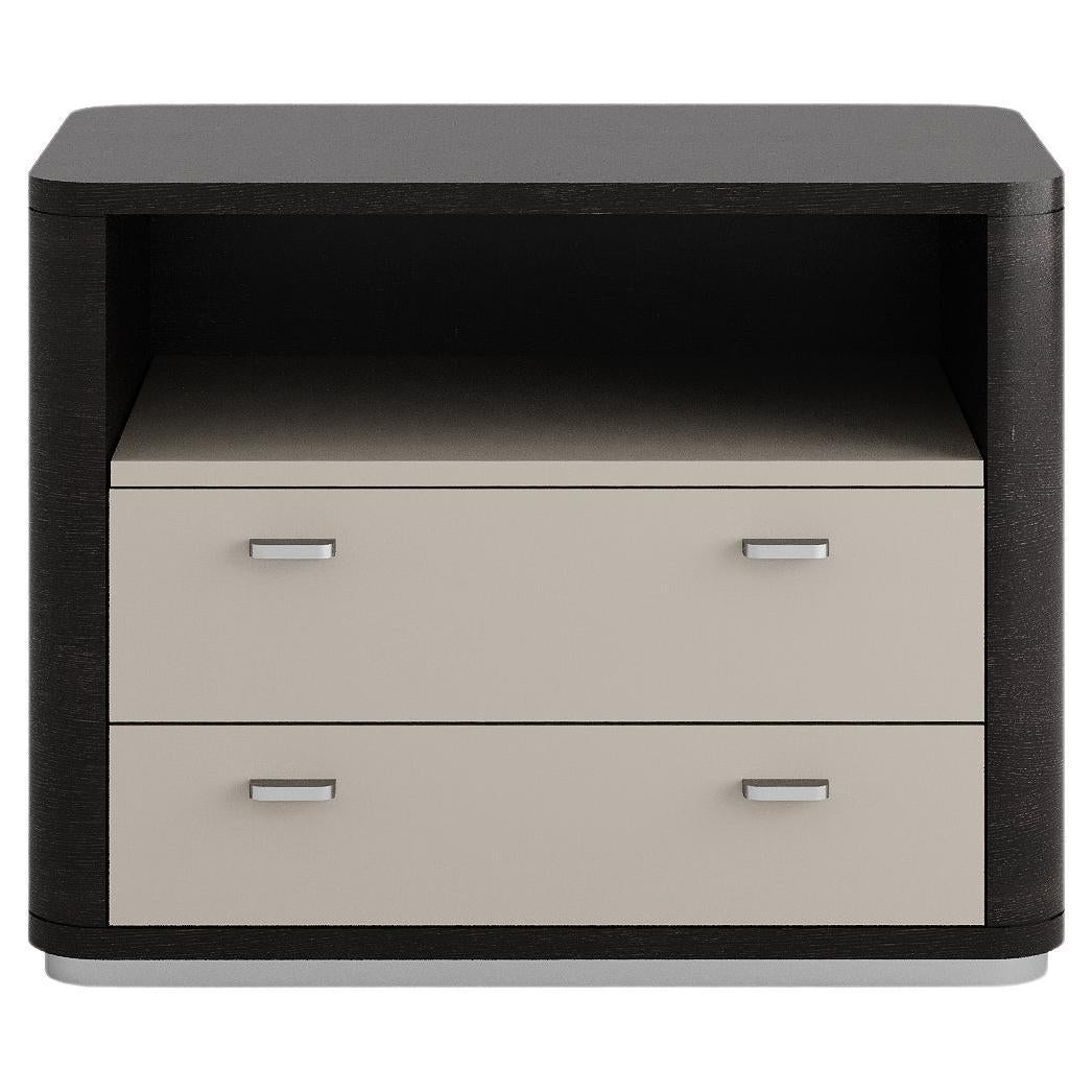 Lacquered CRIS II Nightstand - 2 drawers For Sale