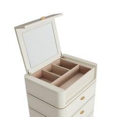 CRIS Tallboy in custom colors with Antique Brass handles