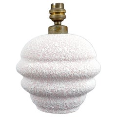 Crisped Enamel Ceramic Globe Lamp, Art Deco, France, Circa 1930