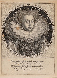 Crispijn van de Passe – Stich aus dem 17. Jahrhundert, Prinzessin Jakobea von Baden