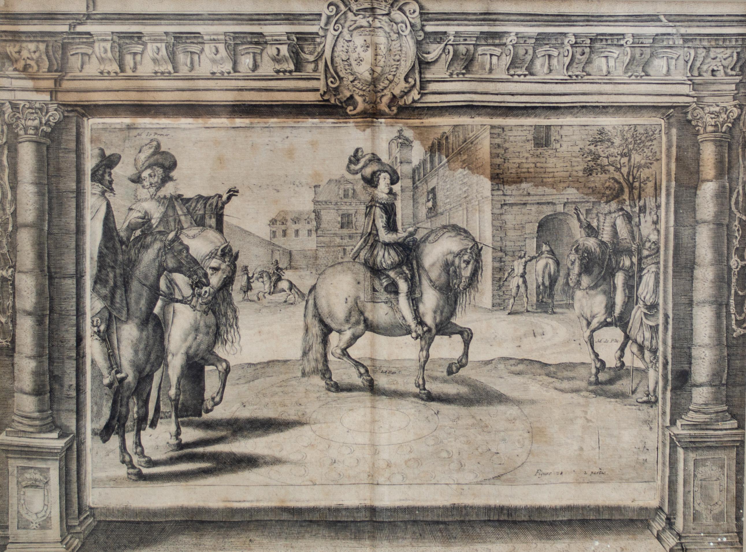 Figurative Print de Crispin de Passe II - Grabado de Crispin de Passe sobre nobles franceses de la Antigüedad