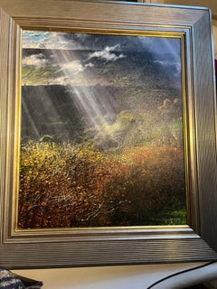 Modern Autumnal Impressionist Landscape Oil Painting of Black Mountains Wales