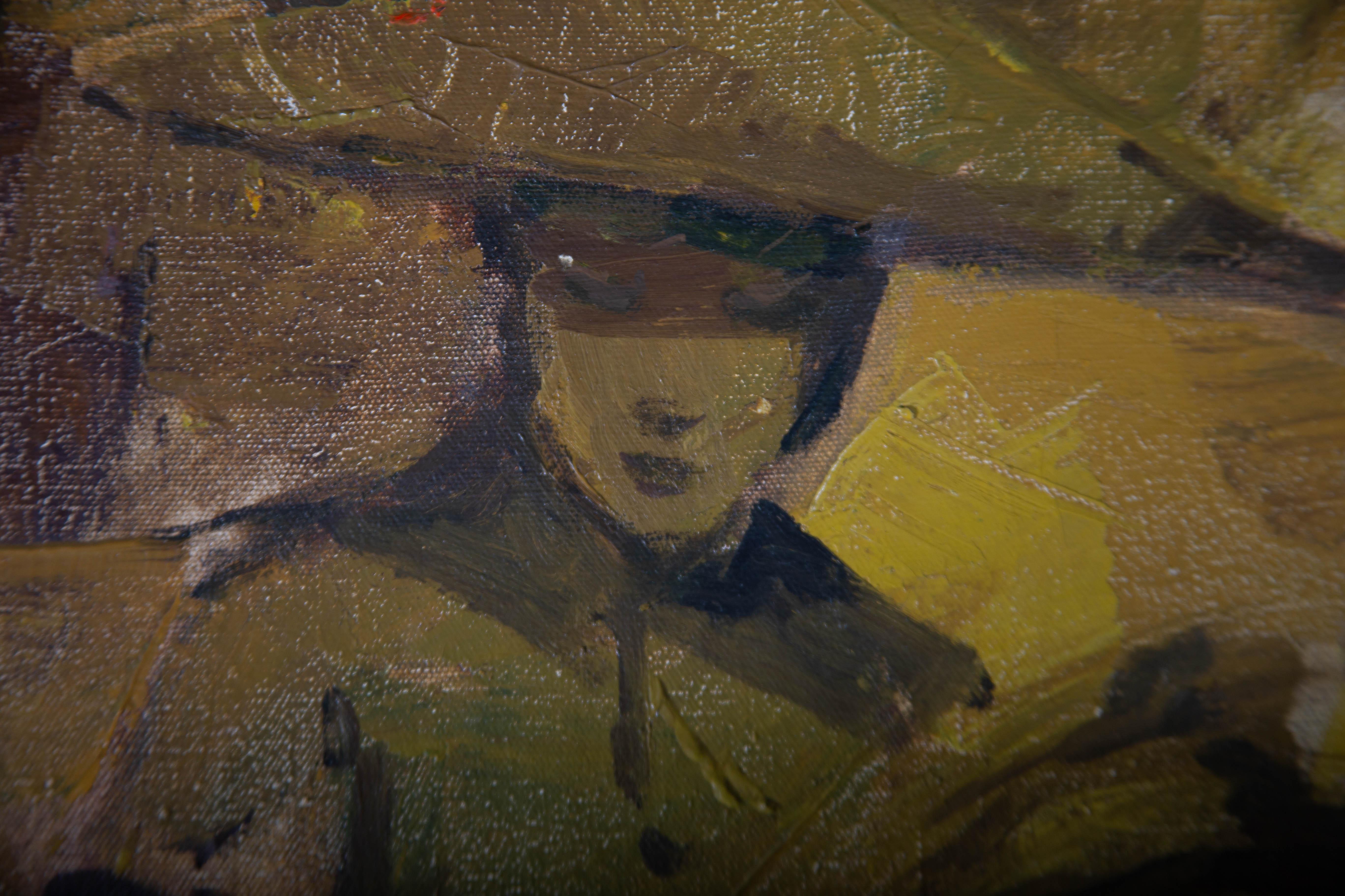 Crispin Villafuerte Lopez (1903-1985) - 1980 Huile, gerbes de reliure 4