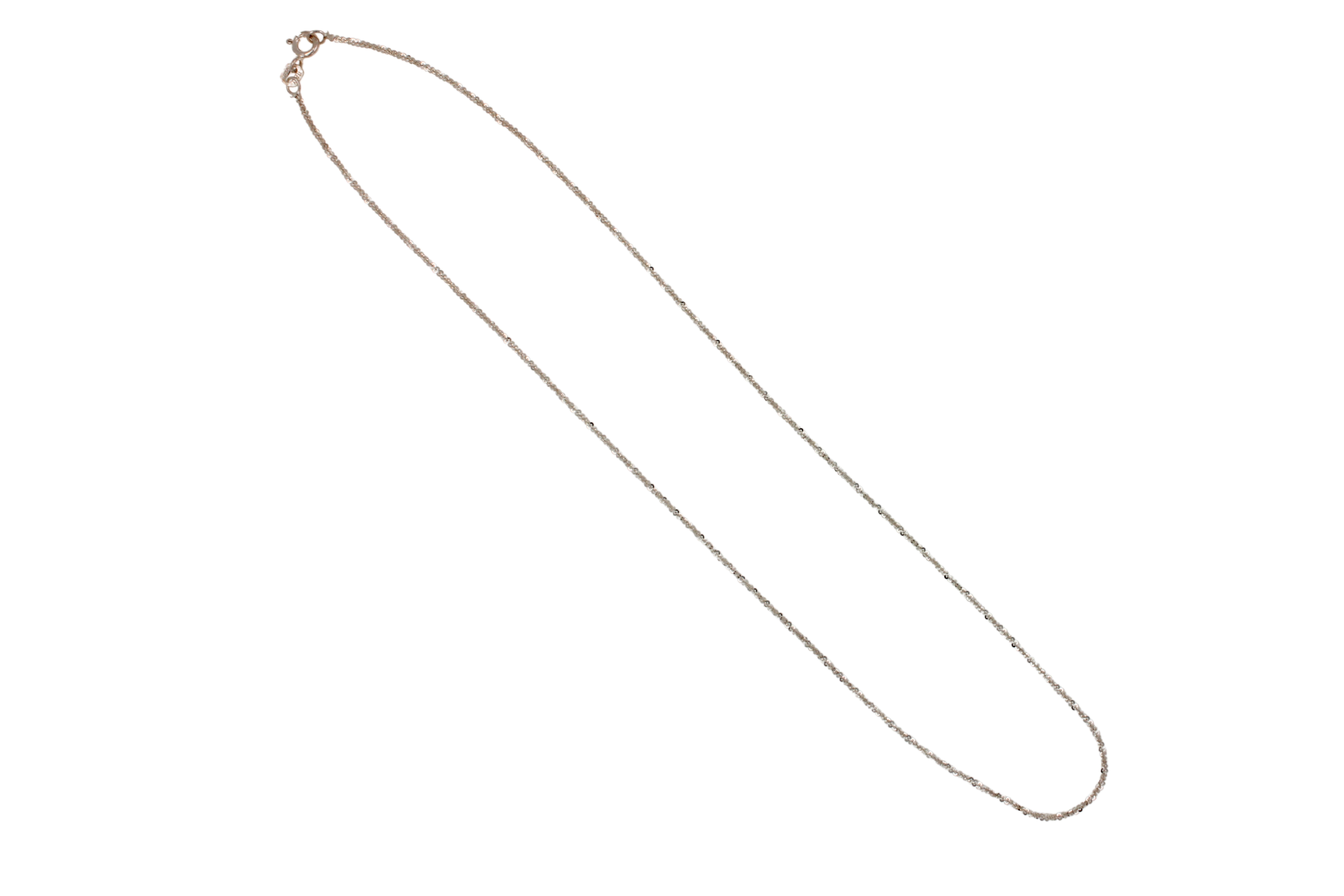 Modern Criss Cross CrissCross Fancy Thin Dainty Link 925 Sterling Silver Chain Necklace For Sale