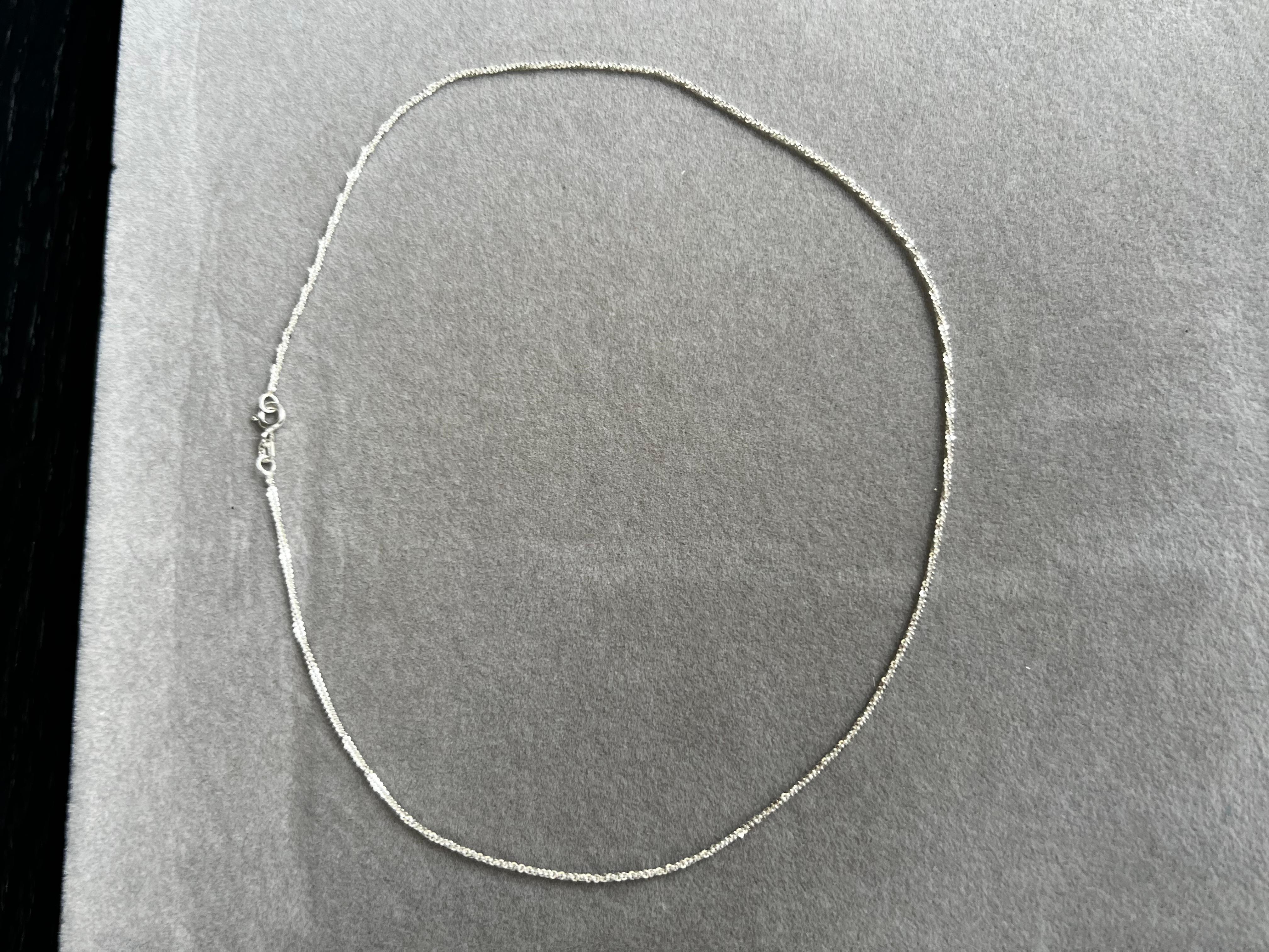 Women's or Men's Criss Cross CrissCross Fancy Thin Dainty Link 925 Sterling Silver Chain Necklace For Sale