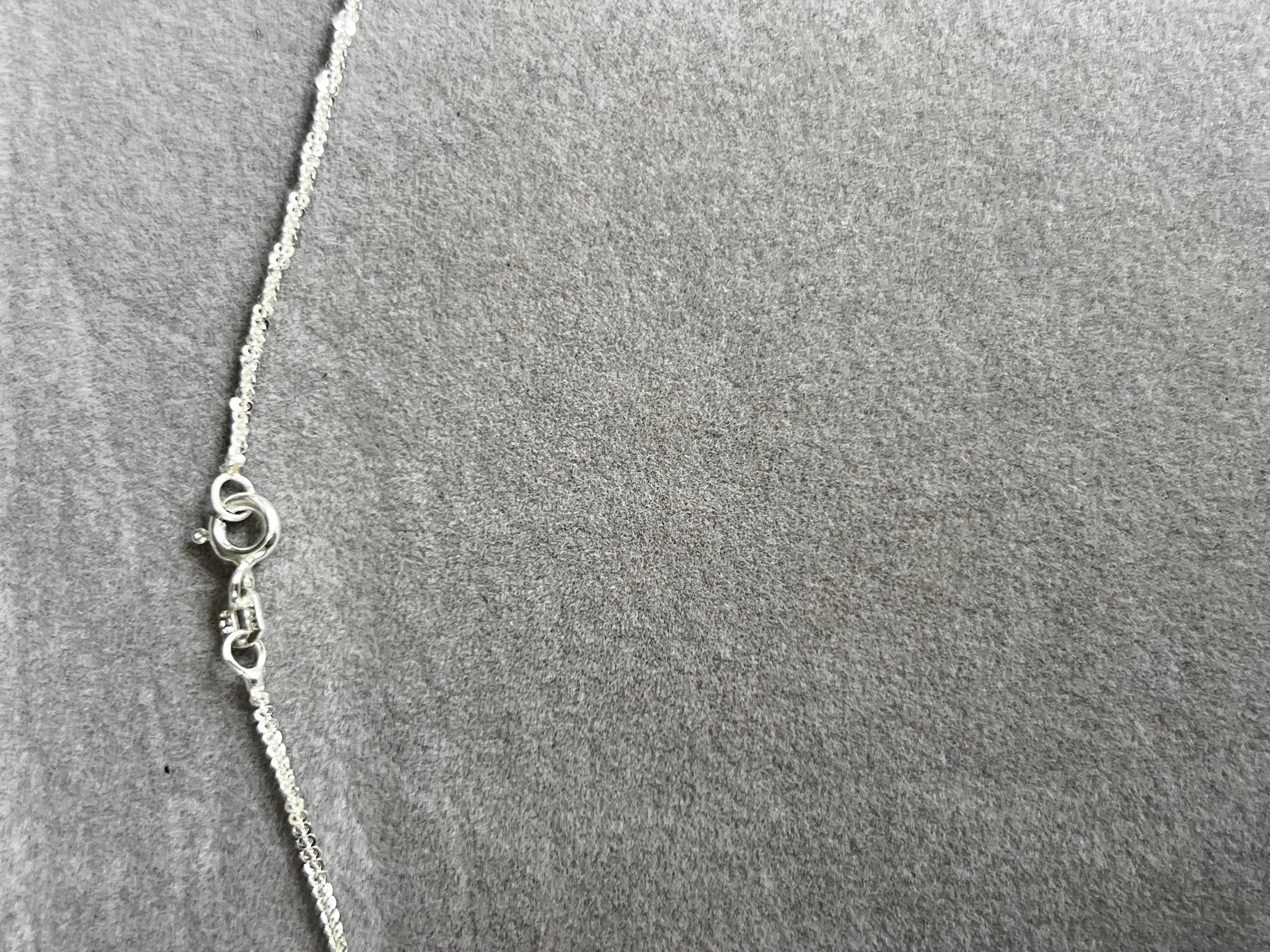 Criss Cross CrissCross Fancy Thin Dainty Link 925 Sterling Silver Chain Necklace For Sale 2