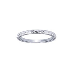 Criss Cross Designer White Gold Band